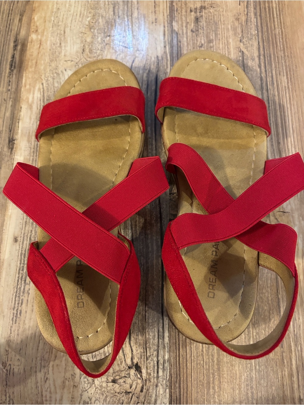 Dream Pairs Red Strappy Sandals - Size 9
